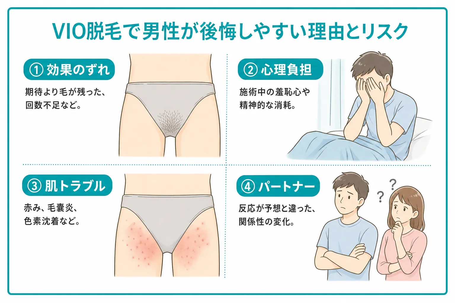 VIO脱毛で後悔するパターン