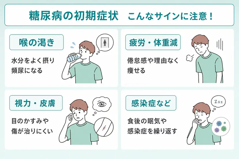 糖尿病の初期症状はこんなサインに注意